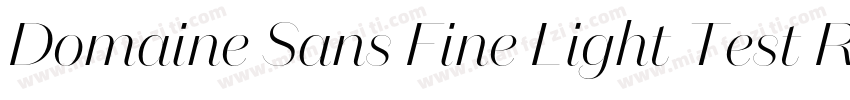 Domaine Sans Fine Light Test Regula字体转换